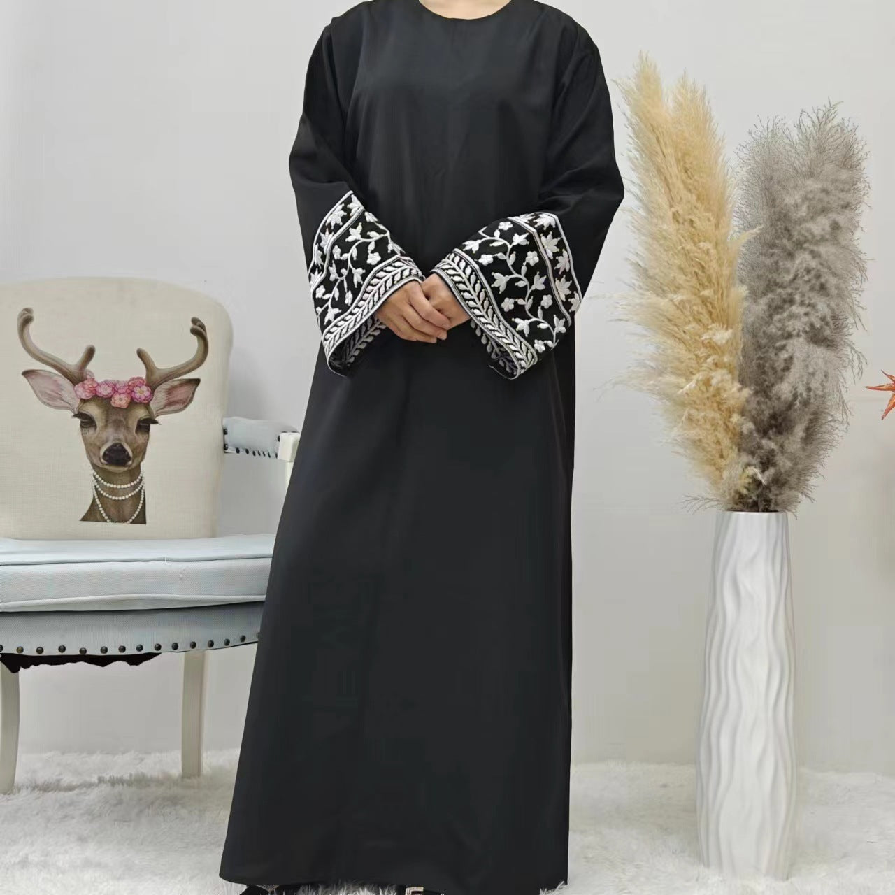 EMBROIDERED ABAYA DRESS
