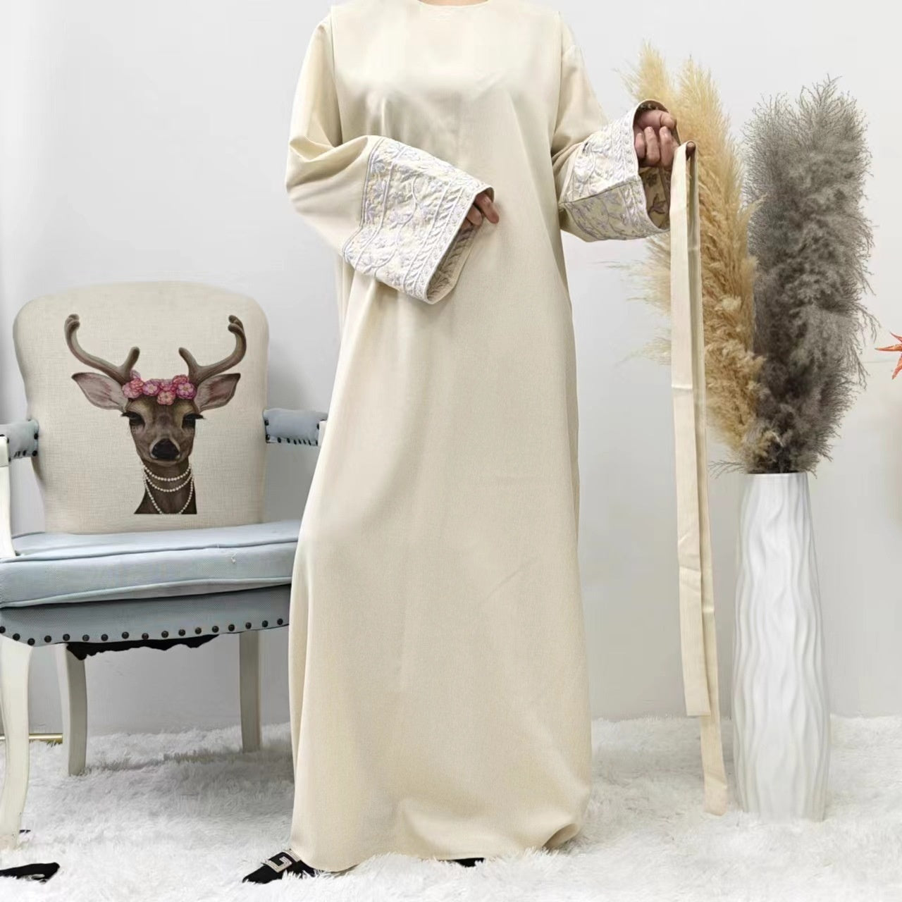 EMBROIDERED ABAYA DRESS