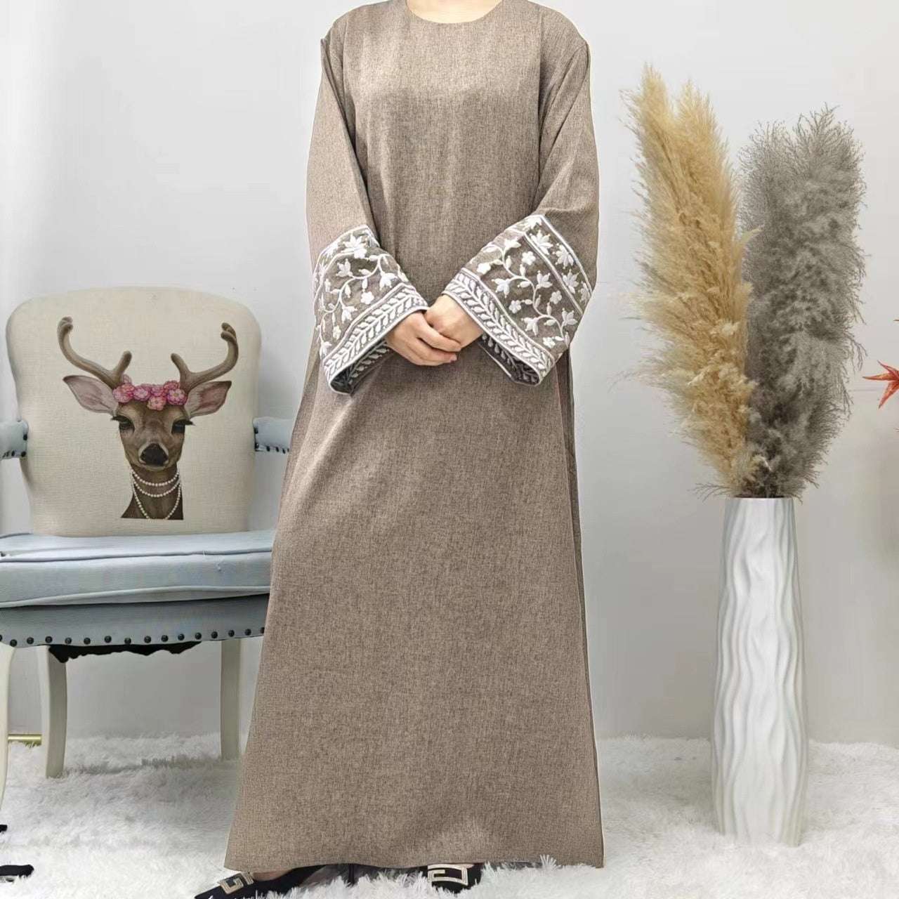EMBROIDERED ABAYA DRESS