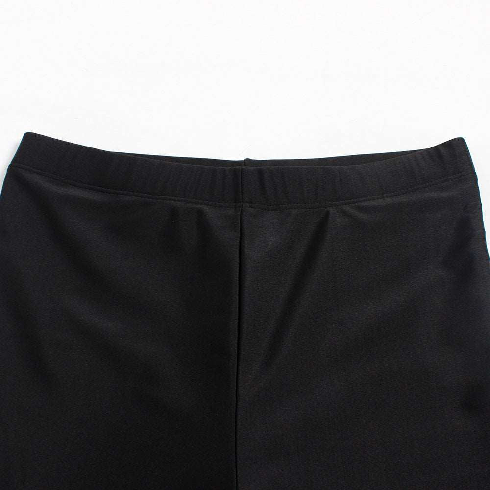 "black Ladies Modest swimwear 3-piece set."