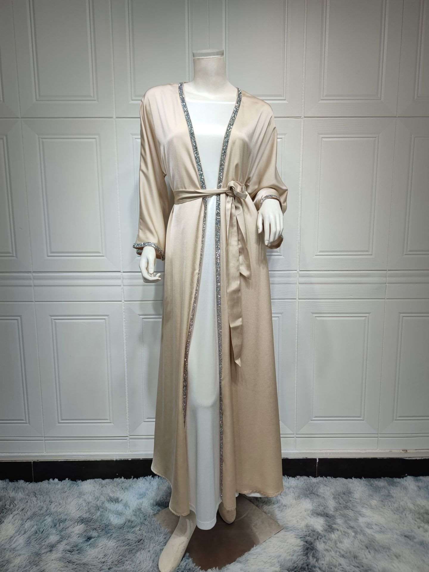 GLAMOUR OPEN ABAYA WITH INNER DRESS