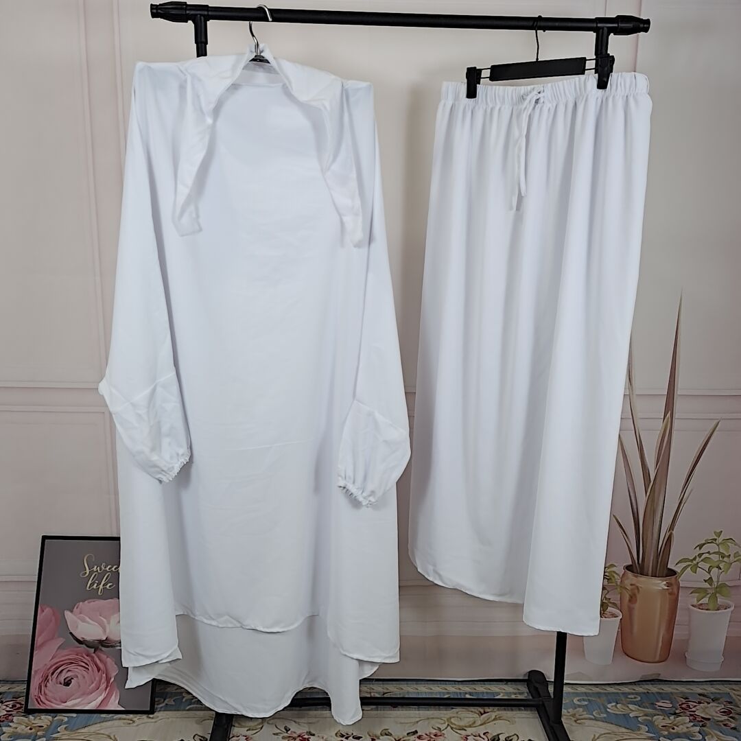 White 2 piece jilbab