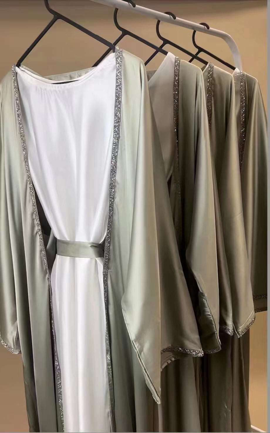 GLAMOUR OPEN ABAYA WITH INNER DRESS