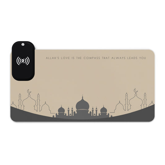 MOSQUE LED MOUSE PAD, WIRELESS CHARGING