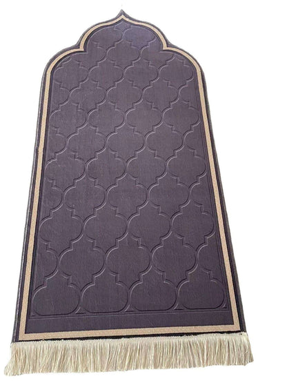 Prayer Mat geometric shapes - Hallafa Product information: Material: Flannel Main component of fabric: polyester fiber (polyester) Main component content of fabric: 81%(inclusive)-90%(inclusive) Style: National style Shape: irregular Color: Silver gray, white, pink, camel Size: 50 x80cm x110cm 60, 80 x120cm Packing list: 1* Prayer mat #