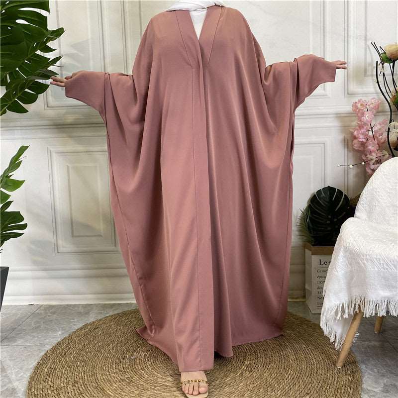 Pink Butterfly Open Abaya with popper buttons 