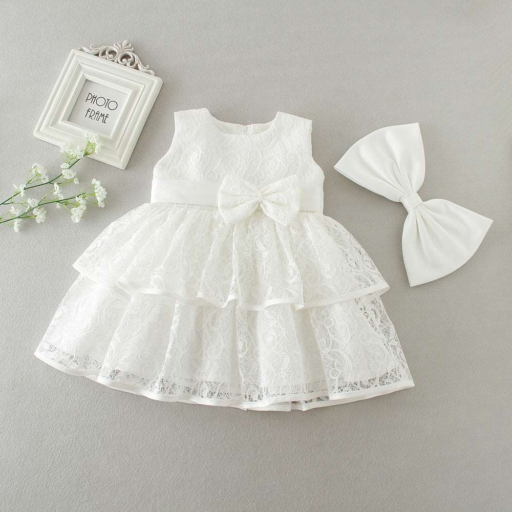 Baby girl dress with bow - Hallafa This Baby Girl dress with bow is perfect for any special occasion! · Color: Red, White #