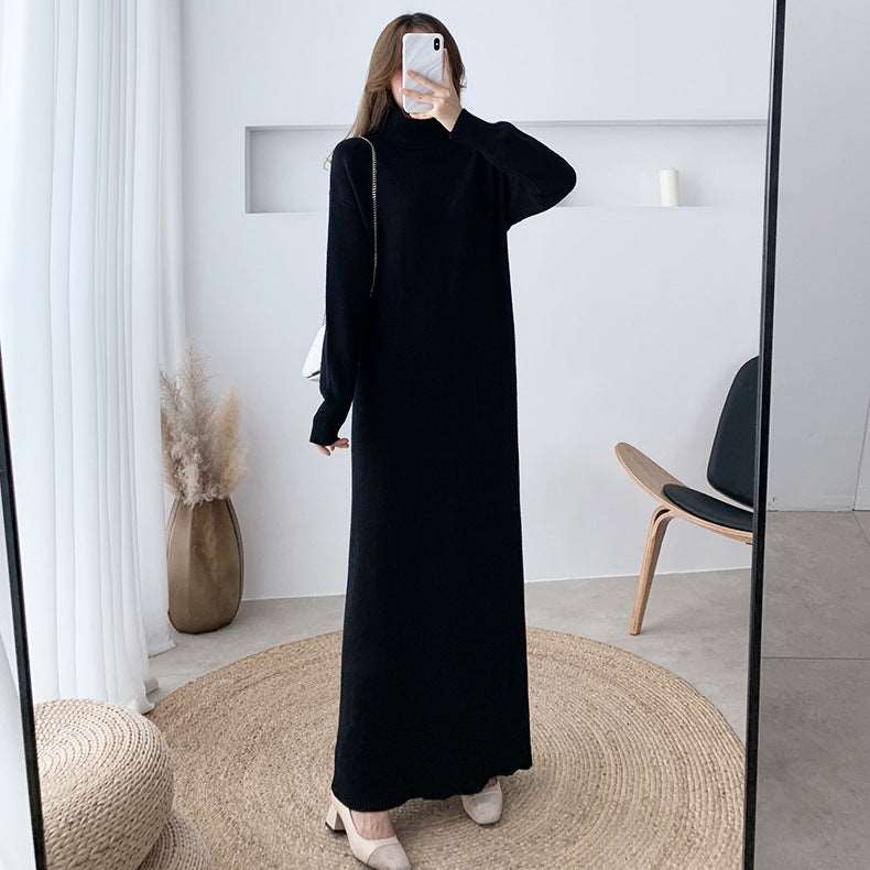 Knitted long dress - Hallafa Knitted long dress/ jumper dress--you'll be stylin' anywhere you go, and you won't need to worry about feeling the chill! 1. Please allow 2-3cm differences due to manual measurement. #