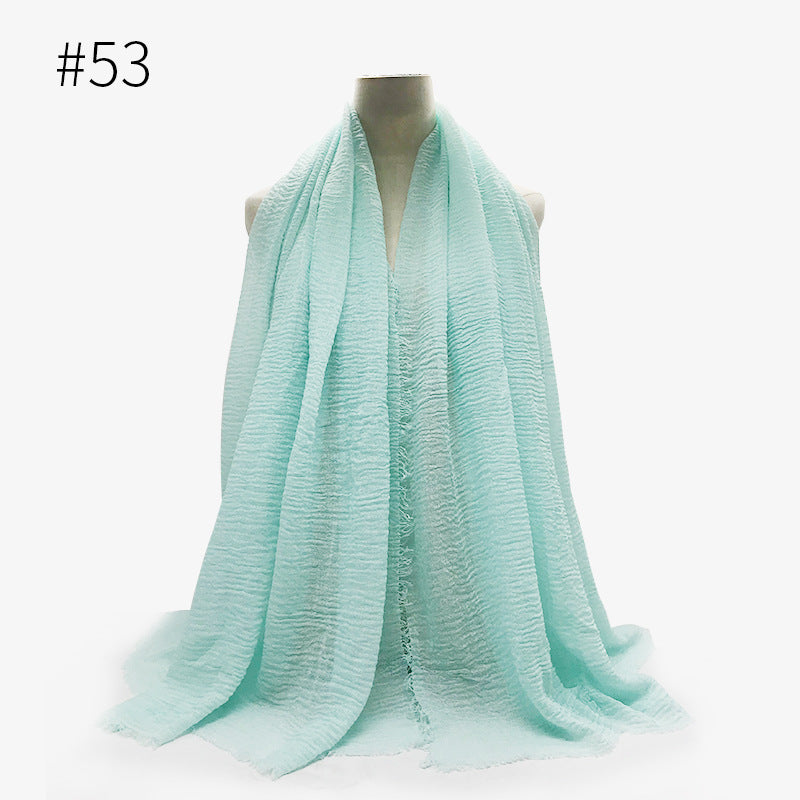 " arctic blue/light blue Cotton bubble scarf/hijab"