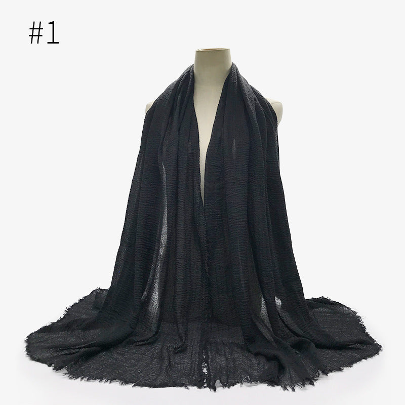 blck Cotton bubble scarf/hijab