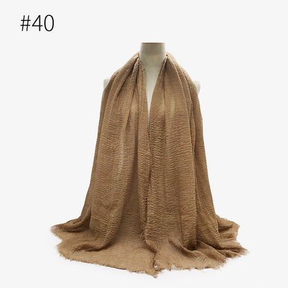 bronze brown Cotton bubble scarf/hijab