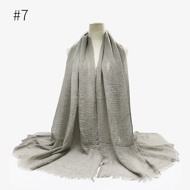 cloud grey Cotton bubble scarf/hijab