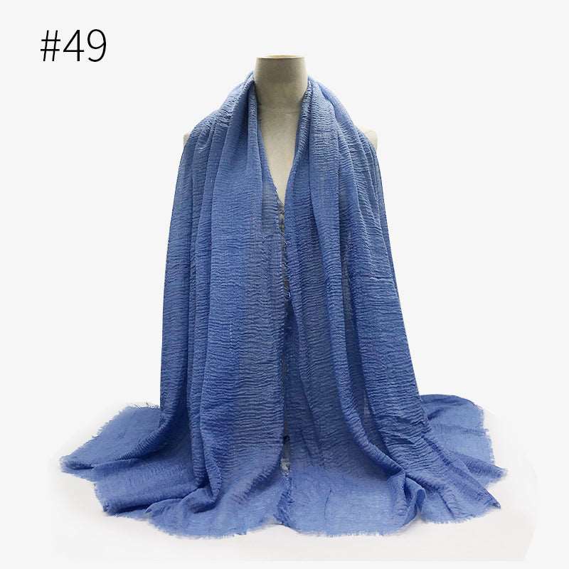 cobalt blue Cotton bubble scarf/hijab