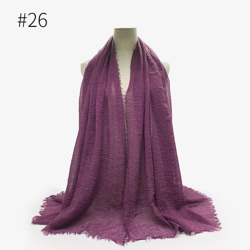 dark purple Cotton bubble scarf/hijab