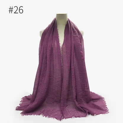 dark purple Cotton bubble scarf/hijab