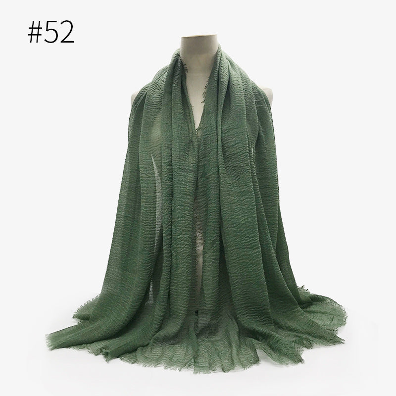 hunter green Cotton bubble scarf/hijab