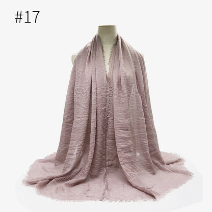 lavender pink Cotton bubble scarf/hijab