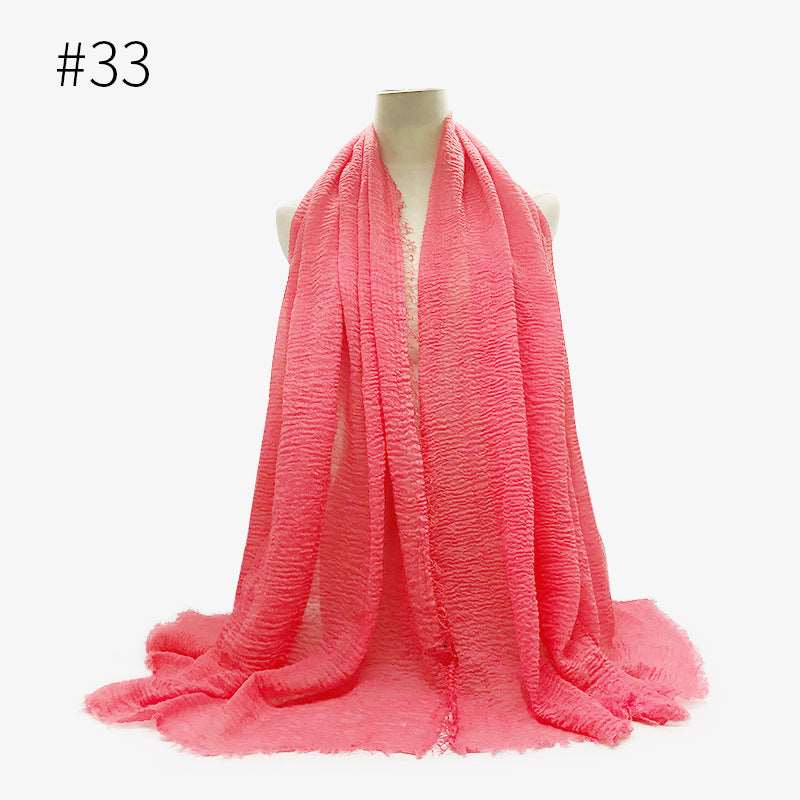 rose pink Cotton bubble scarf/hijab