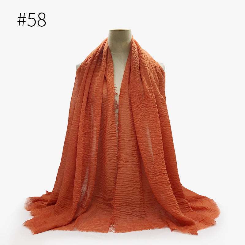 rusty orange Cotton bubble scarf/hijab