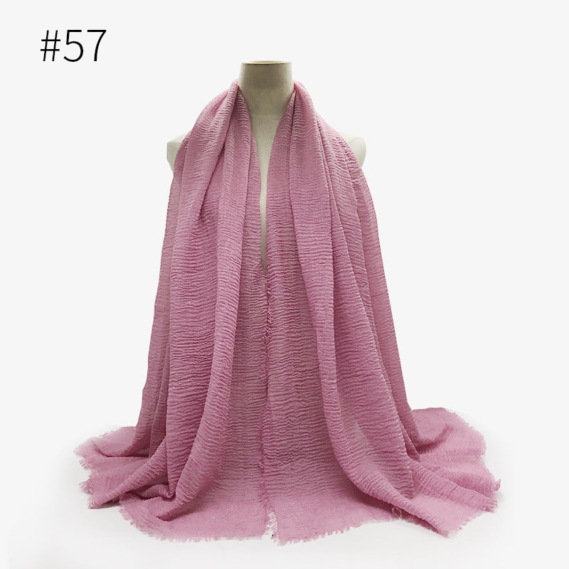 soft rose pink Cotton bubble scarf/hijab