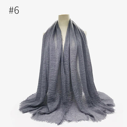 steel grey Cotton bubble scarf/hijab 