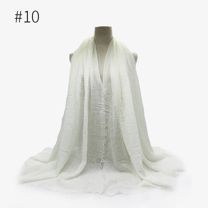 white Cotton bubble scarf/hijab