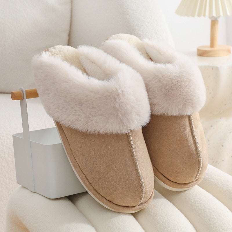 Cozy home slippers - Hallafa Cozy up in cuteness with these oh-so-snug slippers! You'll love the hug your toes get with each step, plus the grand range of sizes from 36-44. Perfect for spoiling yourself, or for sending a little love to your friends and fam. · Sole Material:PVC · Insole Material: Artificial Wool #