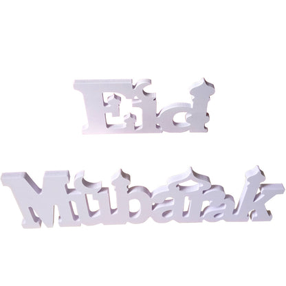 Eid Mubarak- Wooden decoration - Hallafa Celebrate the occasion of Eid with this eye-catching "Eid Mubarak"-wooden decoration! Make your home festive with this special day of the year. Decorate your home and get that festive feeling! Eid Mubarak! · Material: wood #