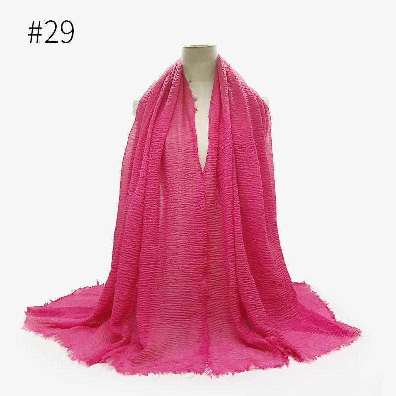 Foxy Pink Cotton bubble scarf/hijab