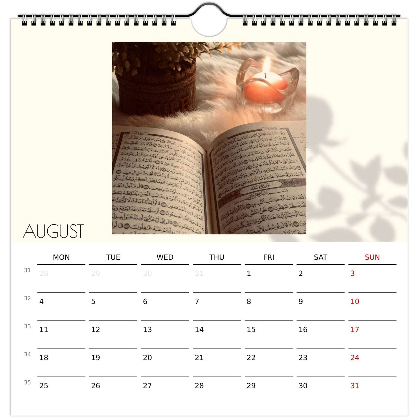 Hallafa Islamic Wall calendar 2025 Stay organized and spiritually connected with our beautifully designed Islamic Wall Calendar. Featuring all the significant Islamic dates, including Ramadan, Eid al-Fitr, Eid al-Adha, Ashura, and many more, this calendar ensures you never miss a special occasion.