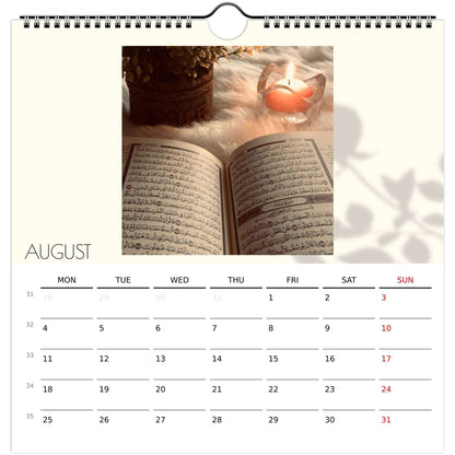 Hallafa Islamic Wall calendar 2025 Stay organized and spiritually connected with our beautifully designed Islamic Wall Calendar. Featuring all the significant Islamic dates, including Ramadan, Eid al-Fitr, Eid al-Adha, Ashura, and many more, this calendar ensures you never miss a special occasion.