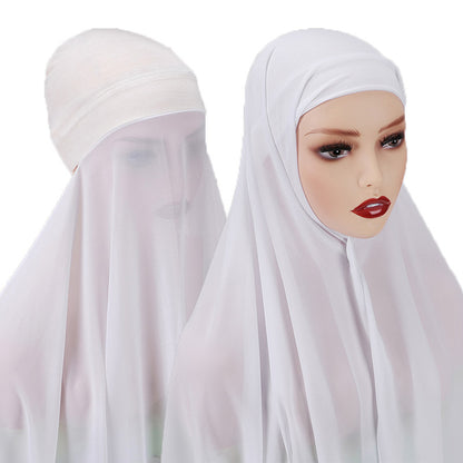 Instant chiffon hijab - Hallafa Instant chiffon hijab! Slip on in seconds—so you can be out the door in no time flat! This lightweight, breathable piece is perfect for keeping it comfy and chic. · Material: Pearl Chiffon· Size(CM): 70CM #