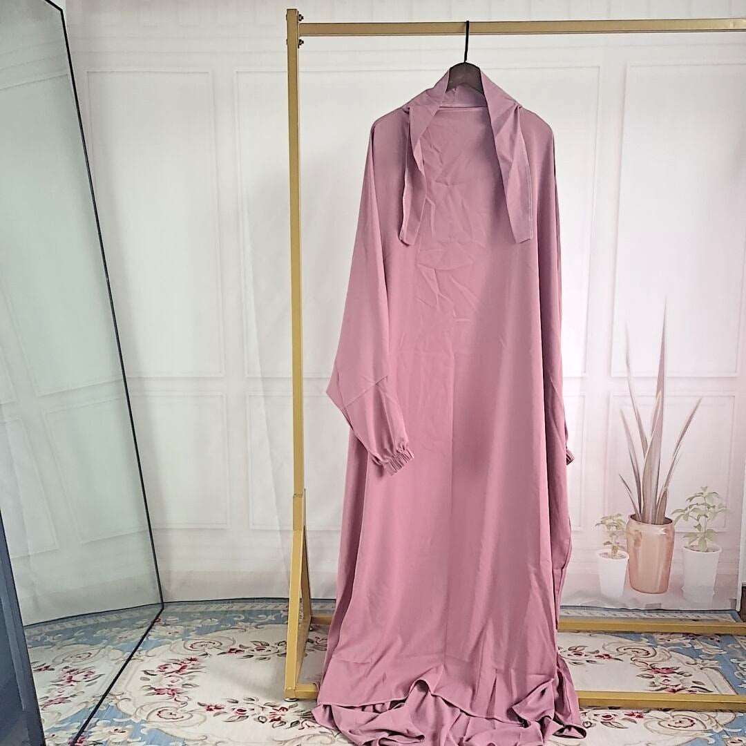 "Light purple Jilbab one piece."