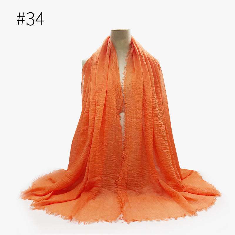 Orange Cotton bubble scarf/hijab