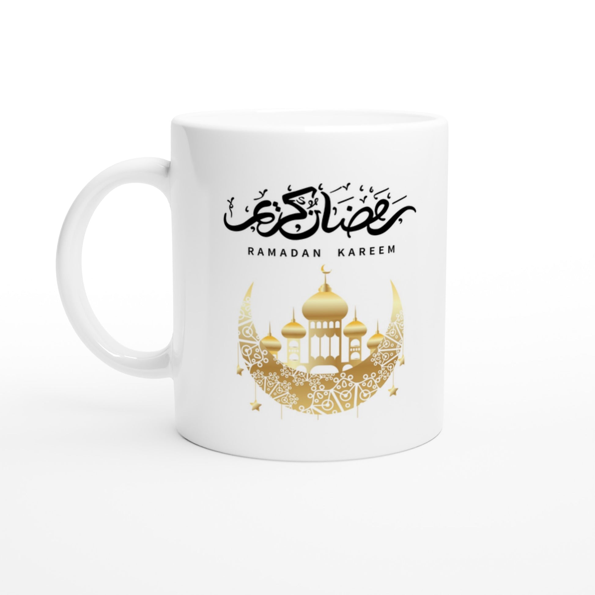 Ramadan Kareem White Ceramic Mug - Hallafa This elegant Ramadan Kareem ceramic mug is an ideal addition to your ramadan celebrations. Enjoy your favorite hot beverages, such as coffee or hot chocolate, in the spirit of this holy month. Perfect for sipping and reflecting, this mug will make your ramadan experience even more special. - Ceramic 11oz mug- Dishwasher and microwave safe- Product safety tests conducted by independent third party laboratories. #