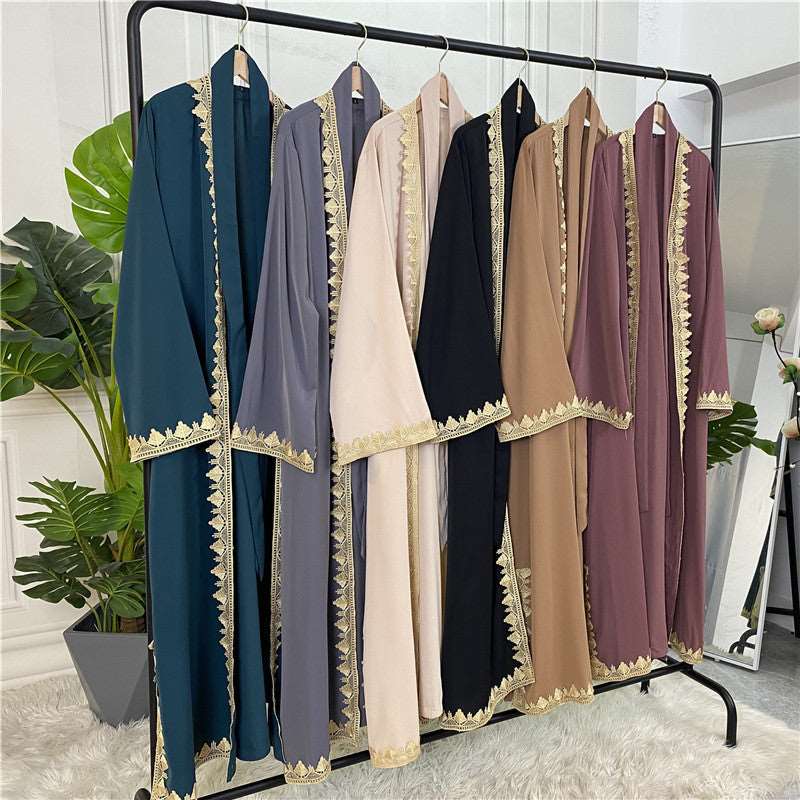 SAFA EMBROIDERED OPEN ABAYA