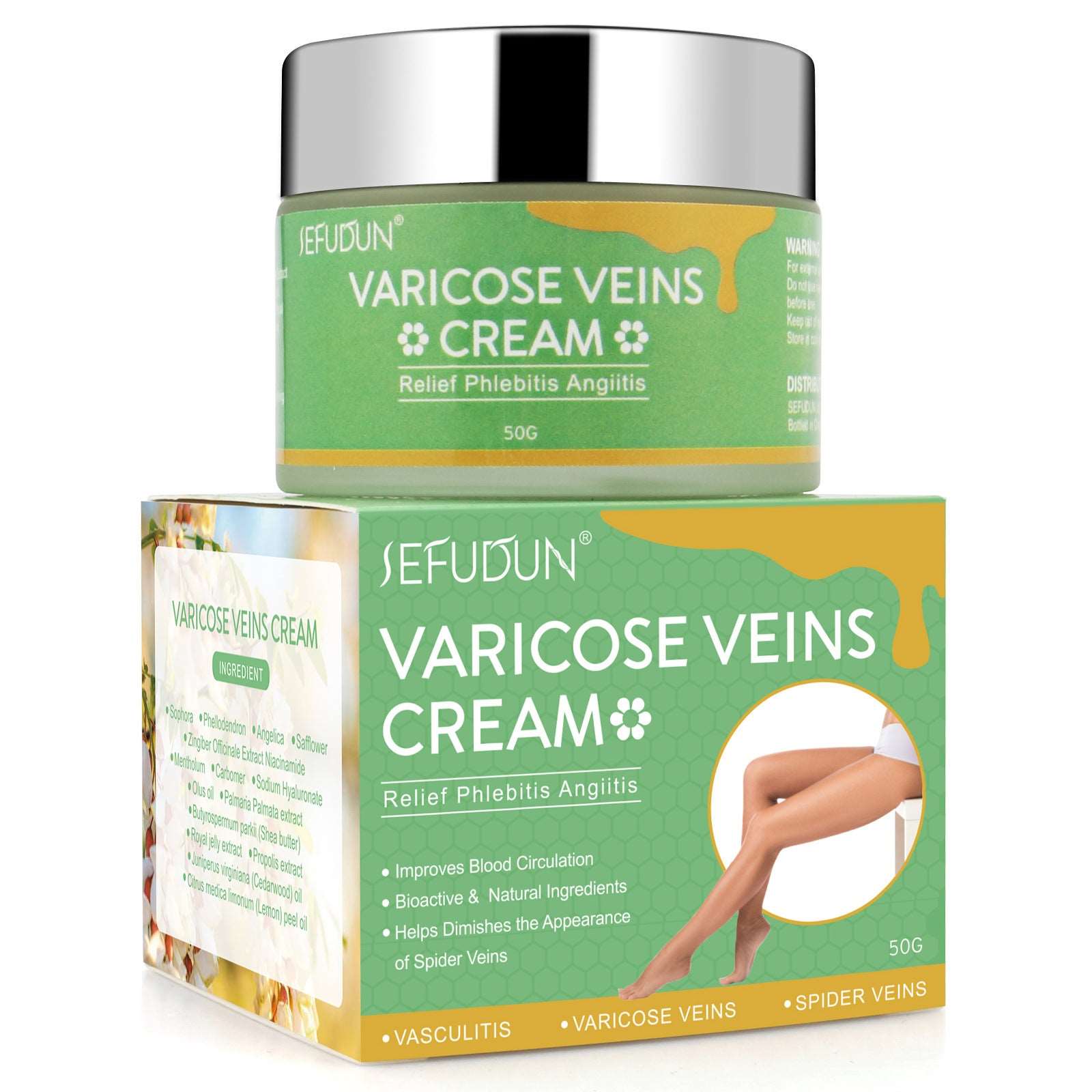 "Sefudun foot varicose veins repair cream."