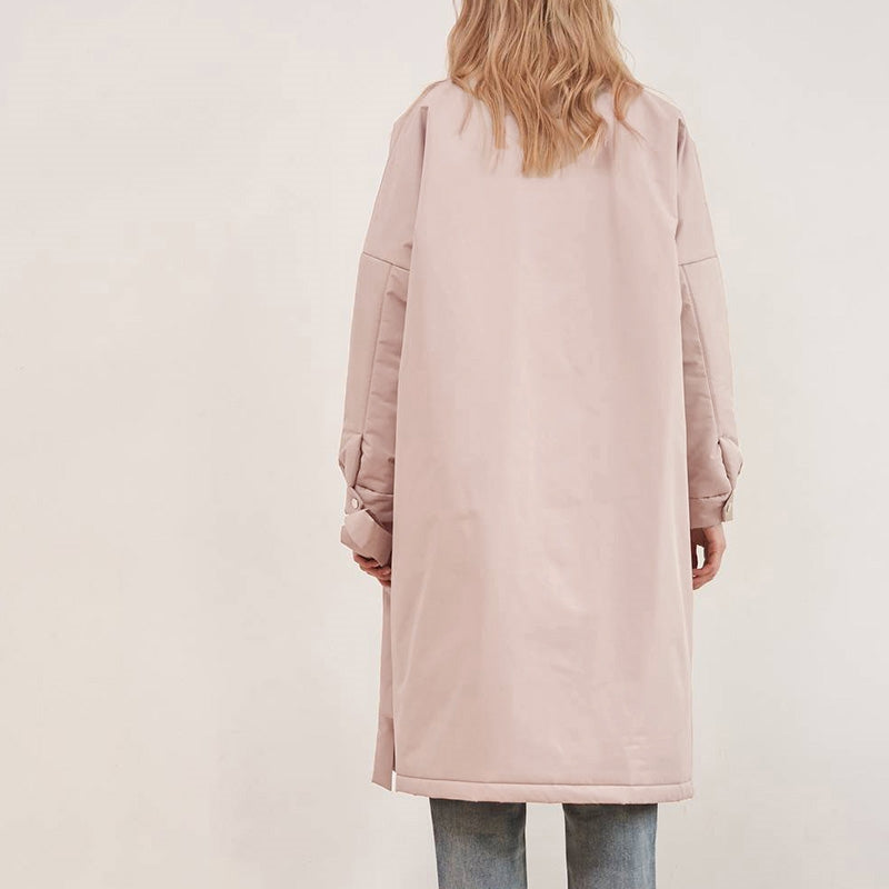 "pink Women Parka Coat"