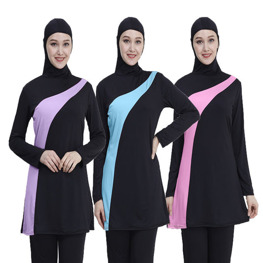 Women modest swimwear - Hallafa Muslim Women's Modest Swimwear. Full-Coverage Swimming Suit. Includes a Hooded Top & Pants. Fabric composition polyester (polyester) Fabric composition content: 95% 1. Choose the larger size if your size between two sizes. Please allow 2-3cm differences due to manual measurement. 2.As you know, the different computers display colors differently, the color of the actual item may vary slightly from the following images. #