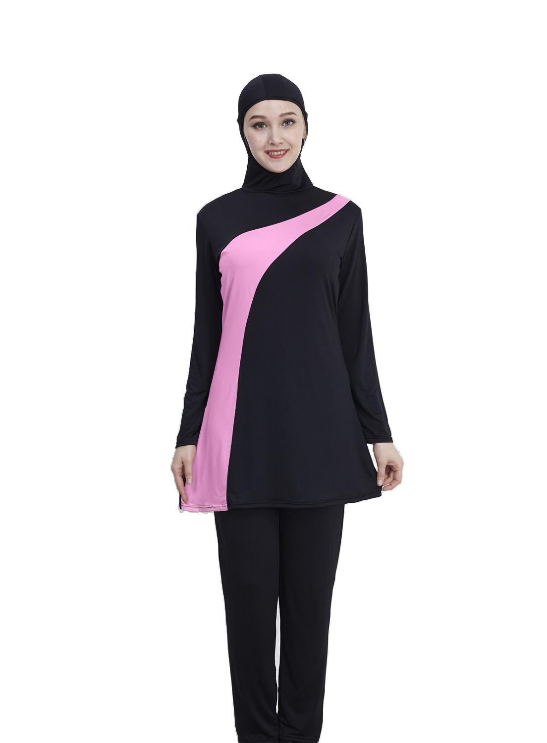 Women modest swimwear - Hallafa Muslim Women's Modest Swimwear. Full-Coverage Swimming Suit. Includes a Hooded Top & Pants. Fabric composition polyester (polyester) Fabric composition content: 95% 1. Choose the larger size if your size between two sizes. Please allow 2-3cm differences due to manual measurement. 2.As you know, the different computers display colors differently, the color of the actual item may vary slightly from the following images. #