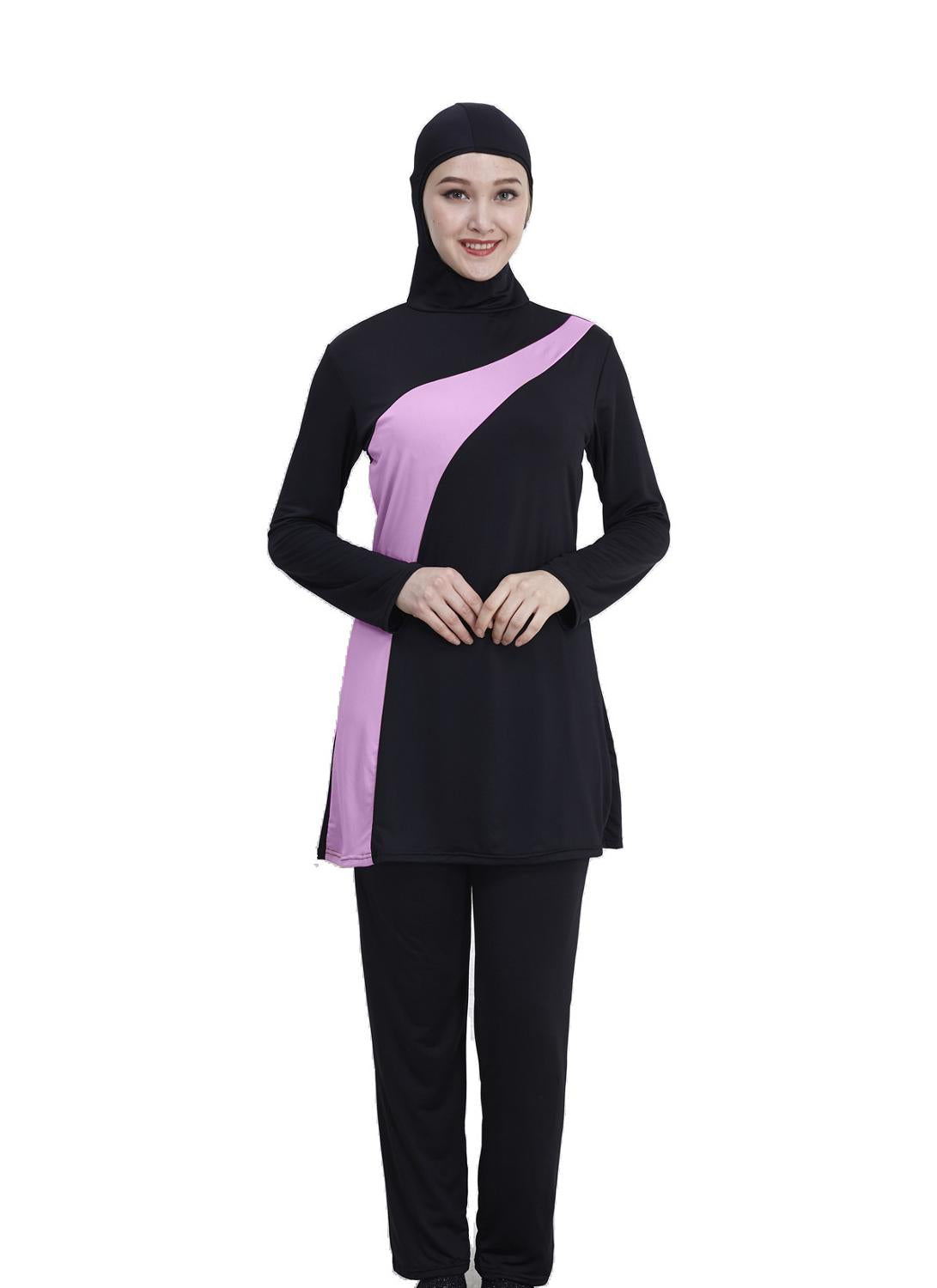 Women modest swimwear - Hallafa Muslim Women's Modest Swimwear. Full-Coverage Swimming Suit. Includes a Hooded Top & Pants. Fabric composition polyester (polyester) Fabric composition content: 95% 1. Choose the larger size if your size between two sizes. Please allow 2-3cm differences due to manual measurement. 2.As you know, the different computers display colors differently, the color of the actual item may vary slightly from the following images. #