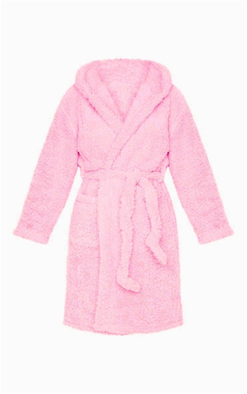 Women teddy morning robe - Hallafa Welcome the morn in cozy comfort with this Women's Teddy Morning Robe – it'll keep you feelin' warm! Size Information: Precautions: 1. Please allow 2-3Cm differences due to manual measurement. 2.As you know, The different computers display colors differently, The color of the actual item may vary slightly from the following images. #