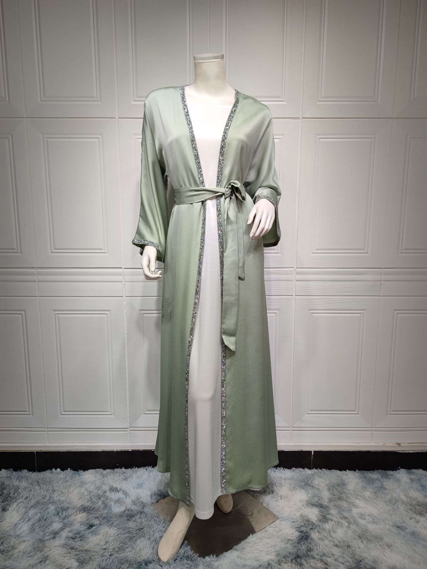 GLAMOUR OPEN ABAYA WITH INNER DRESS