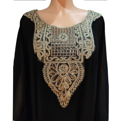 Embroidered Chiffon Kaftan